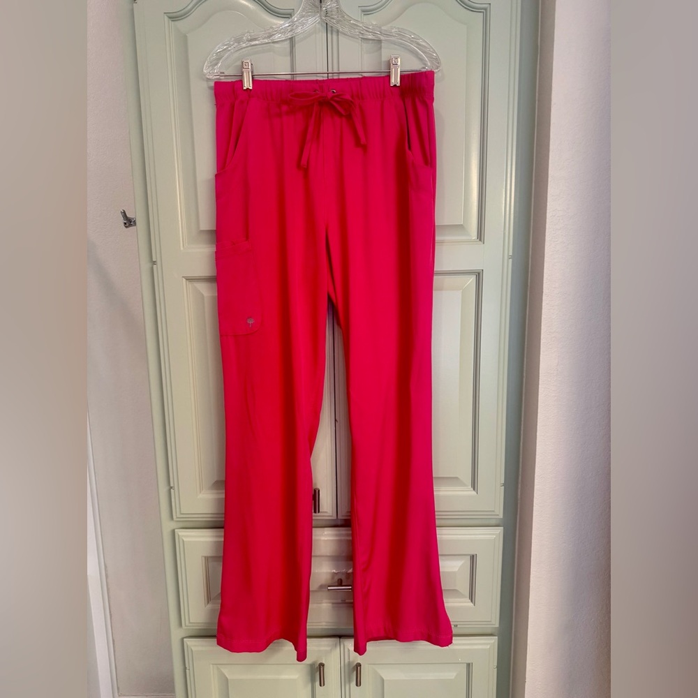 Healing Hands Women's Straight Leg Pants - Bright Pink - Picture 1 of 4